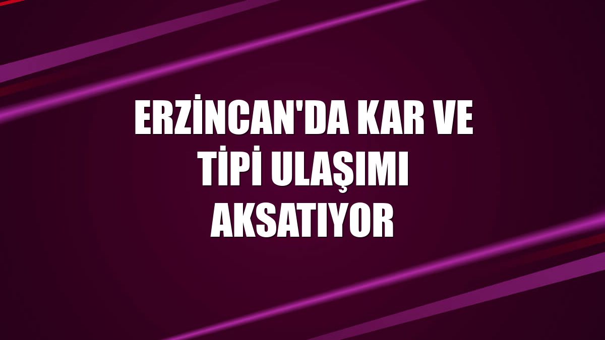 Erzincan'da kar ve tipi ulaşımı aksatıyor