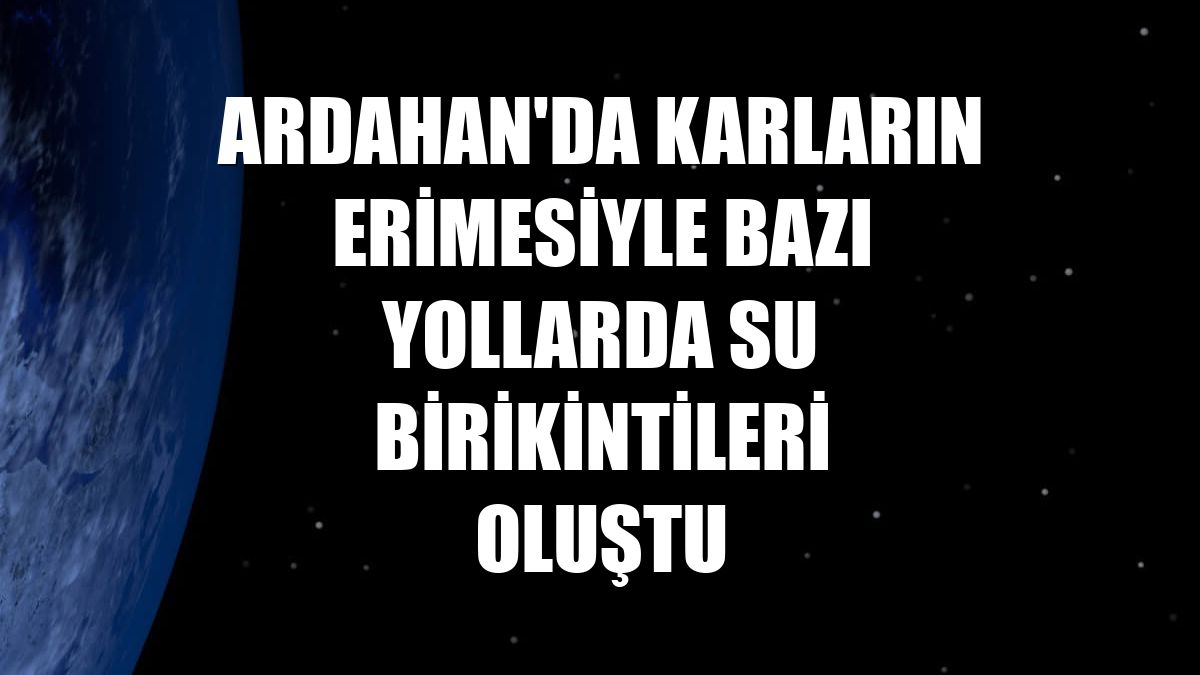 Ardahan'da karların erimesiyle bazı yollarda su birikintileri oluştu