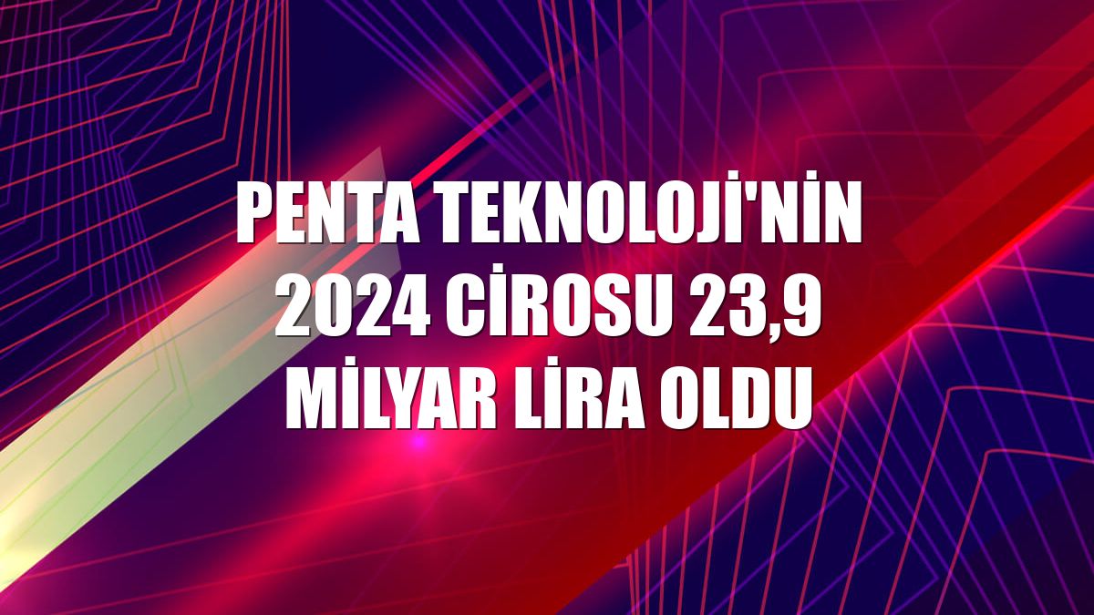 Penta Teknoloji'nin 2024 cirosu 23,9 milyar lira oldu