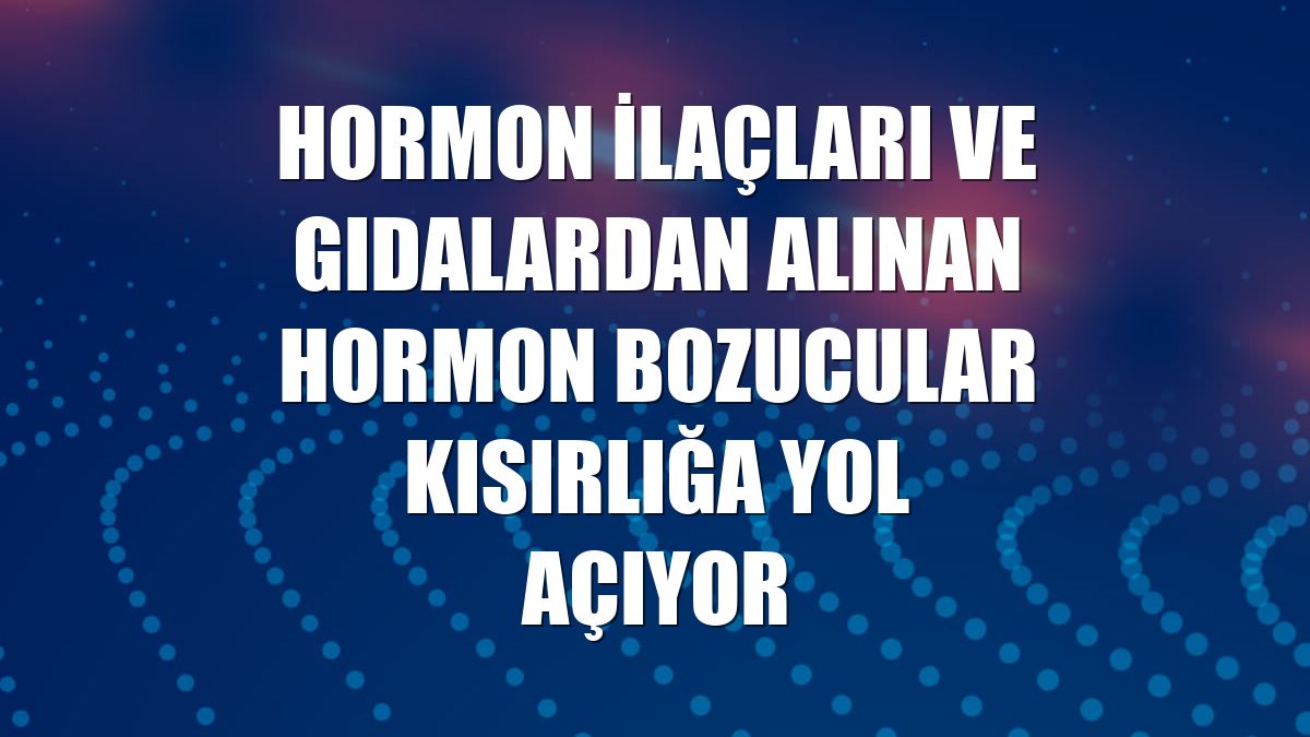 Hormon ilaçları ve gıdalardan alınan hormon bozucular kısırlığa yol açıyor