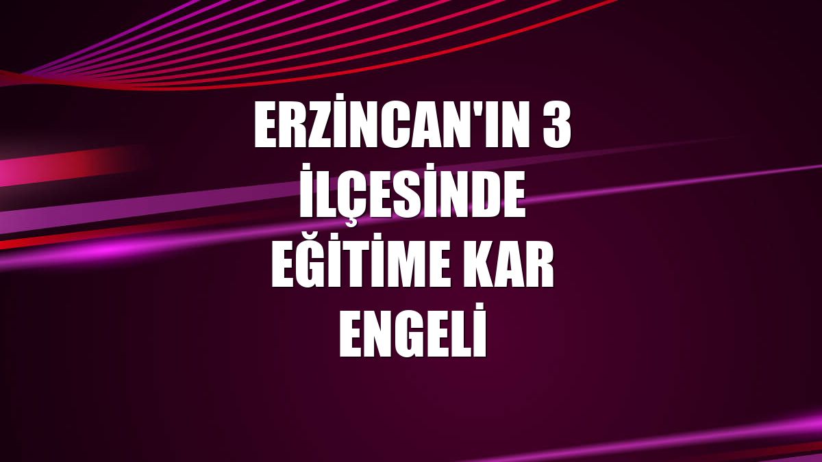 Erzincan'ın 3 ilçesinde eğitime kar engeli