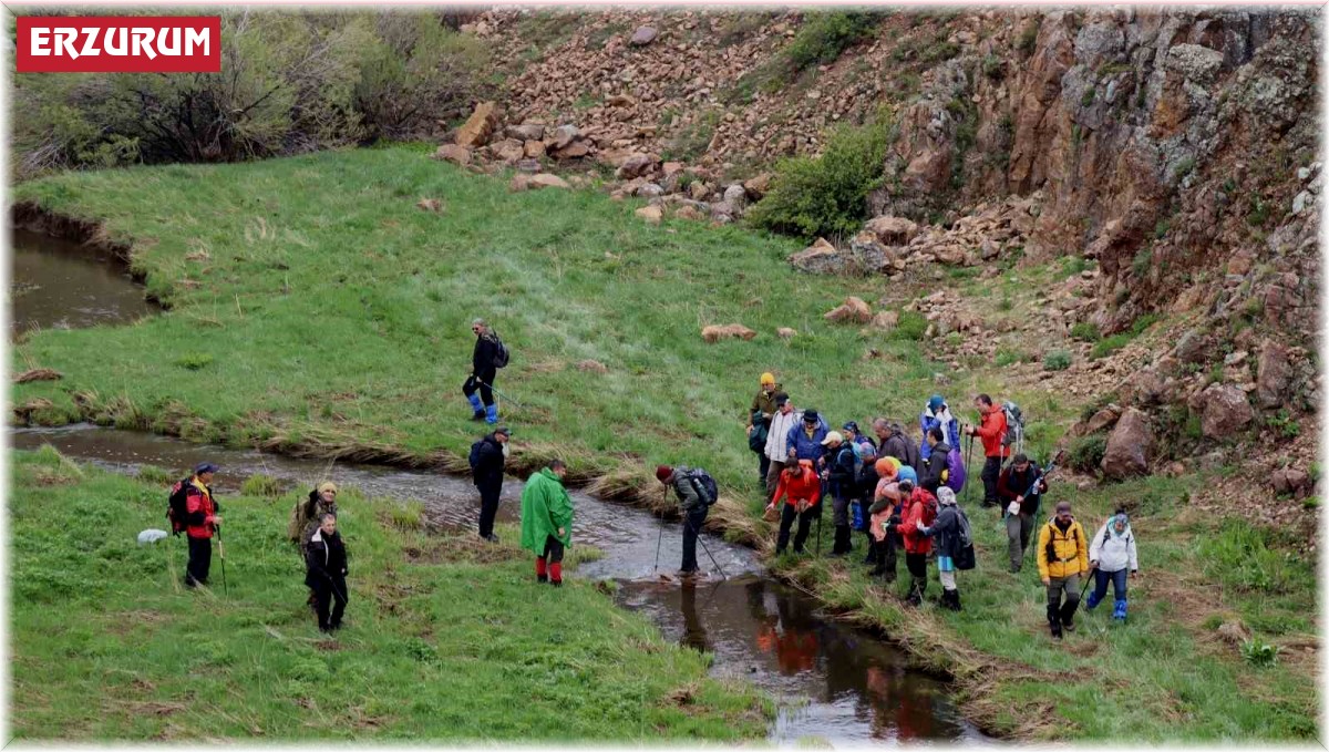 18 kilometrelik yürüyüşte yağmur çamur dinlemediler