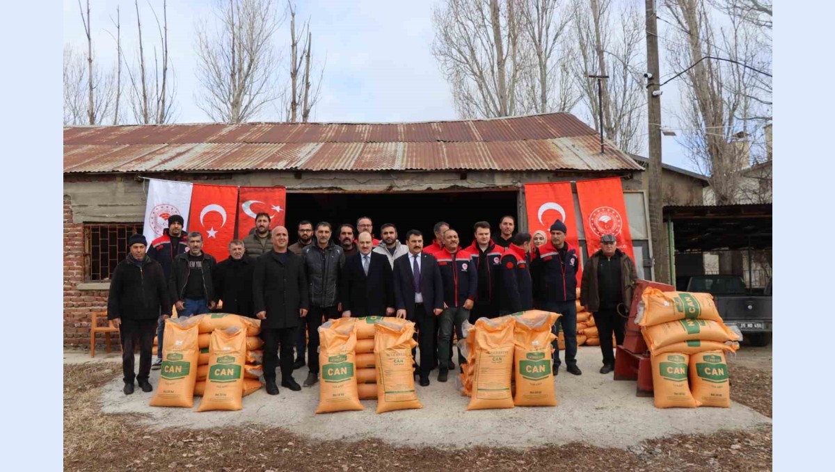 Afetzede çiftçilere gübre desteği