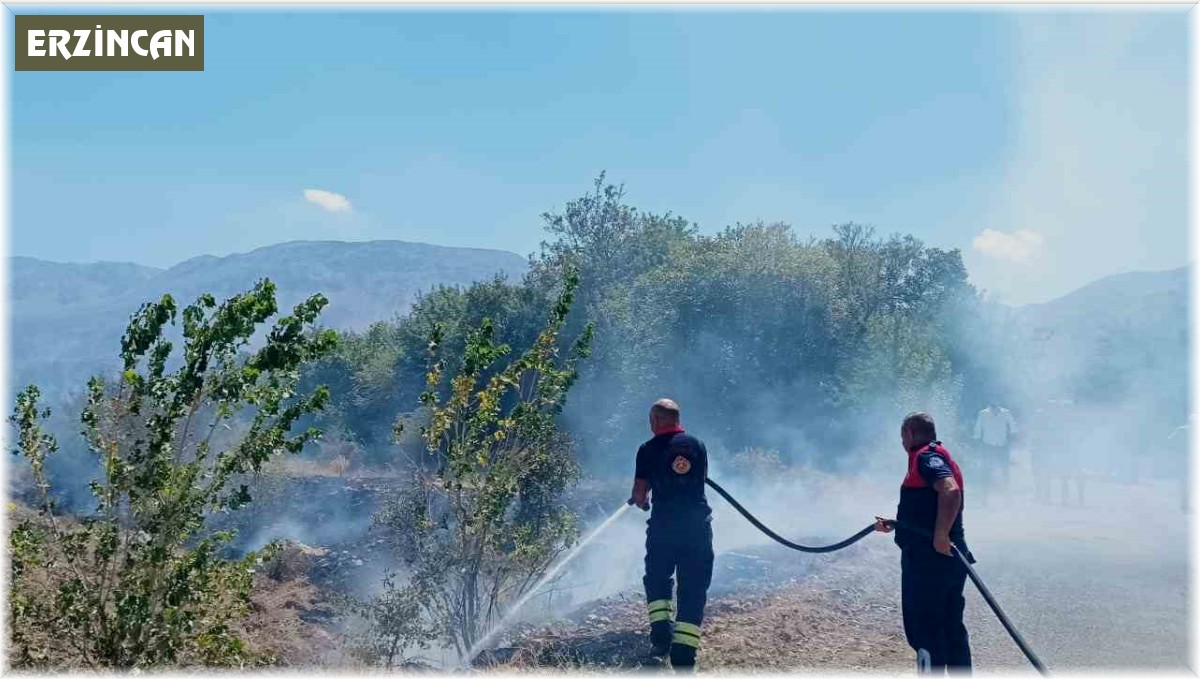 Ağaçlık alanda çıkan yangın itfaiye ekiplerinin müdahalesiyle söndürüldü