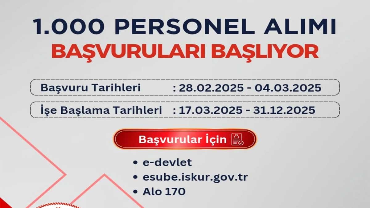 Ağrı’da 1.000 Kişiye İş Fırsatı! Başvurular Başladı