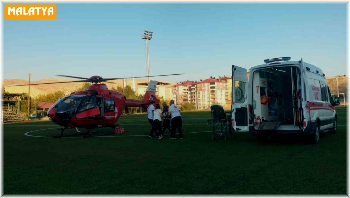 Ambulans helikopter kalp krizi geçiren hasta için havalandı