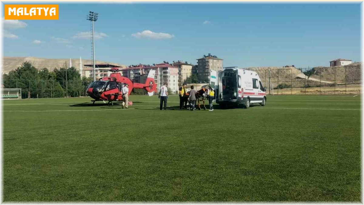 Ambulans helikopter kalp krizi geçiren hasta için havalandı