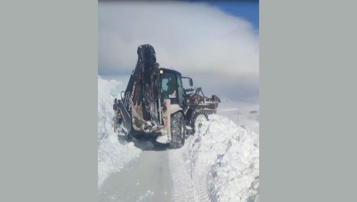 Ardahan'da köy yoluna çığ düştü