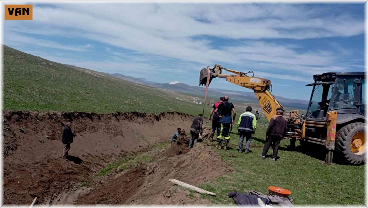 Bataklığa saplanan büyükbaş hayvan kurtarıldı