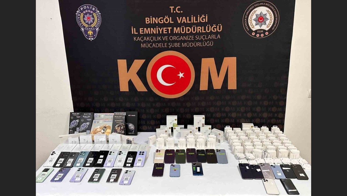 Bingöl'de 34 adet telefon ele geçirildi