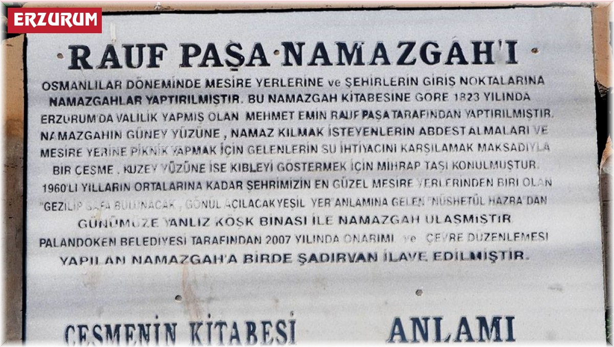 Bir ecdat yadigârı: Rauf Paşa Namazgâhı