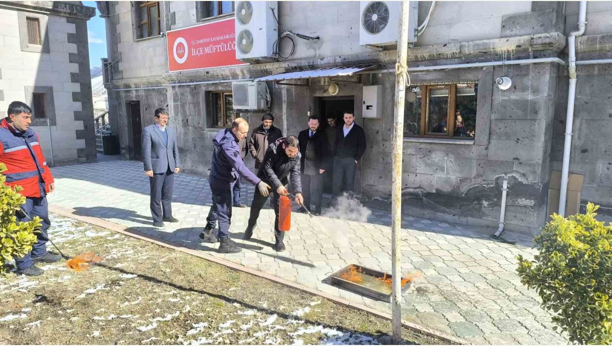 Darende Müftülüğü'nde yangın güvenliği eğitimi