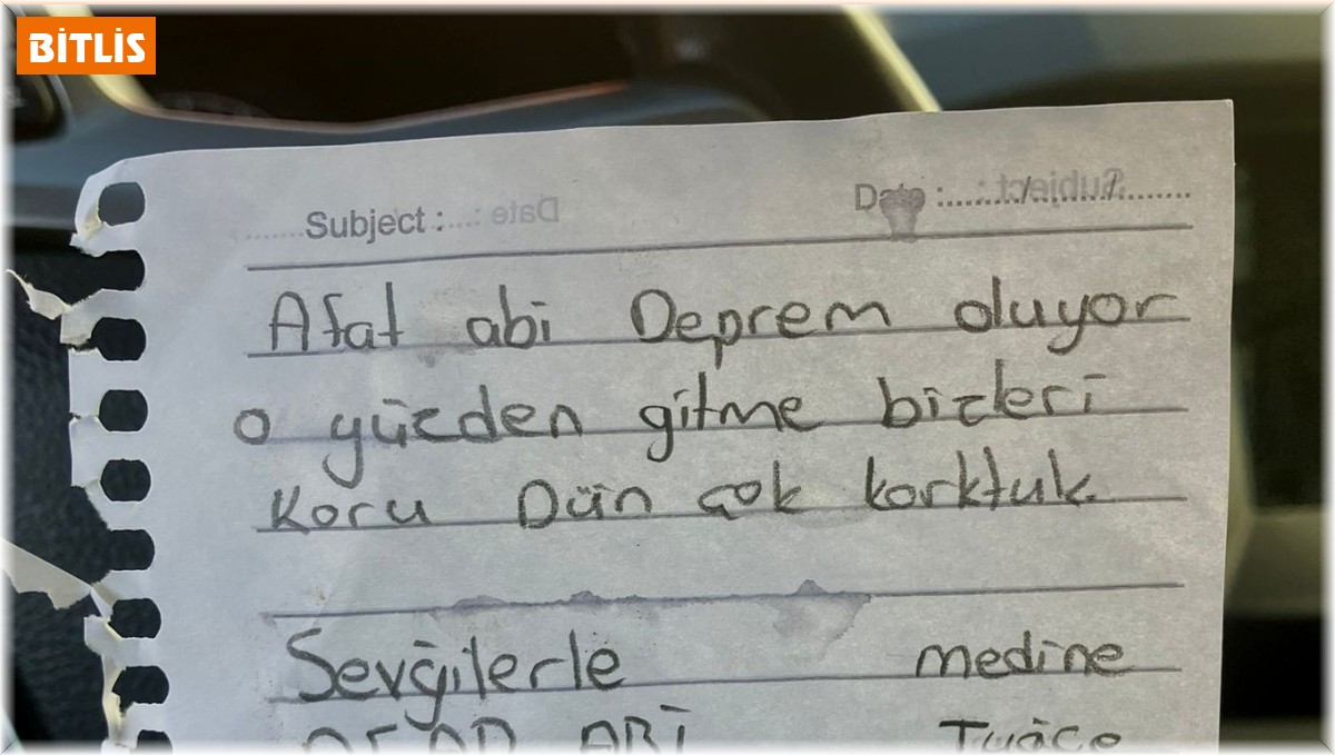 Depremi yaşayan köy çocuklarından AFAD'a duygulandıran not