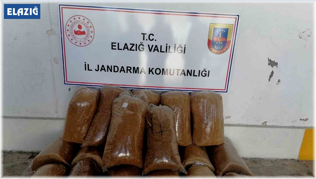 Elazığ'da 114 kilo kıyılmış tütün ele geçirildi