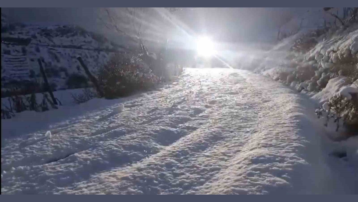 Elazığ'da aracı ile karda mahsur kalan vatandaş kurtarıldı