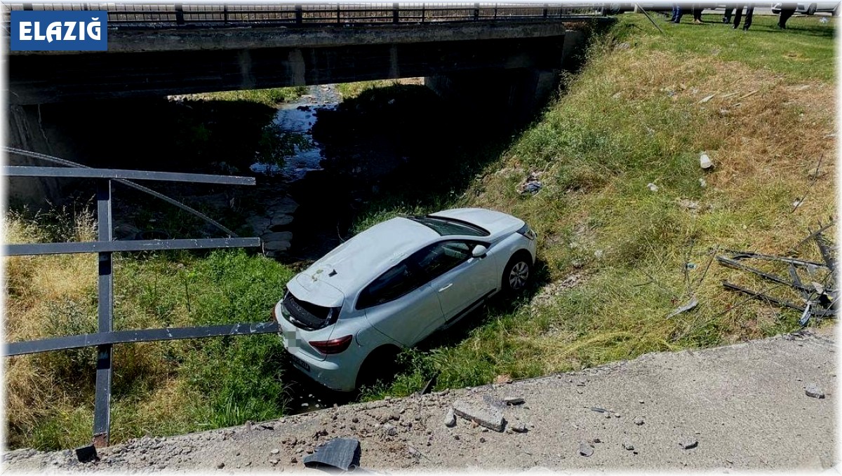 Elazığ'da otomobil dereye uçtu: 1 yaralı