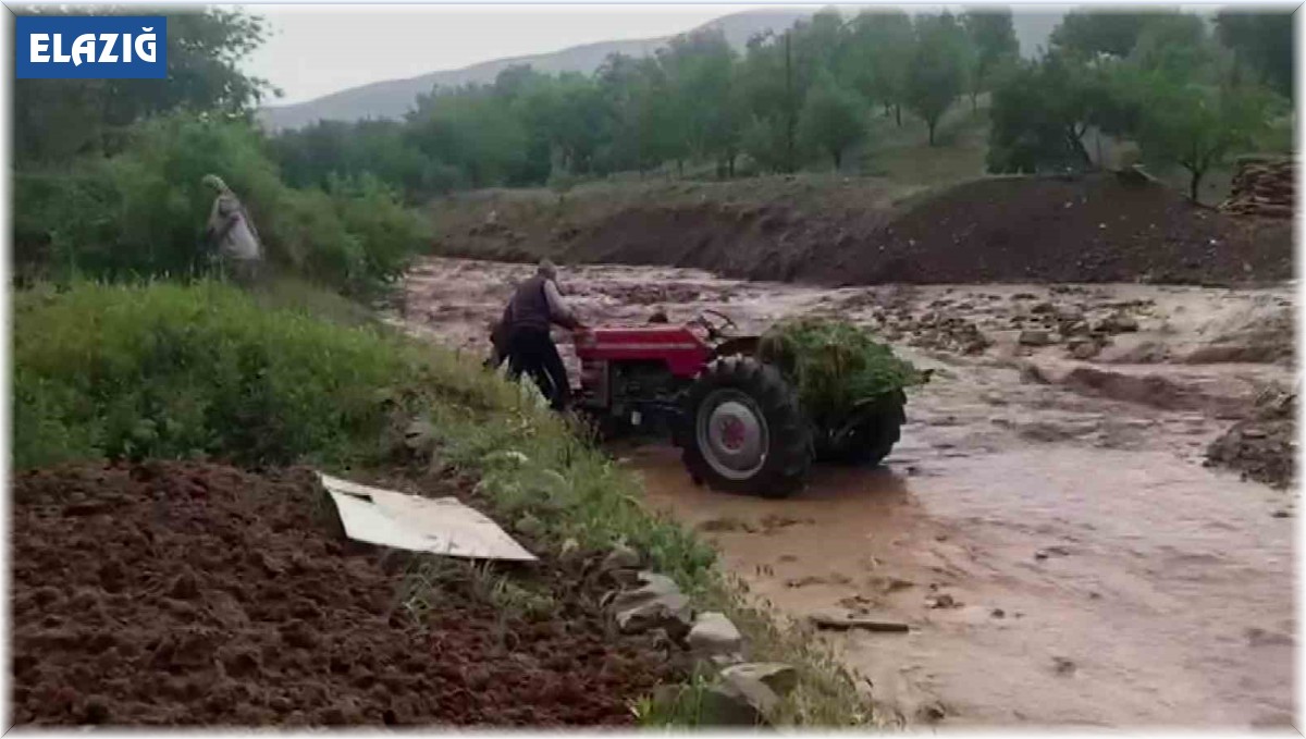 Elazığ'da sağanak ve dolu yağışı hayatı olumsuz etkiledi