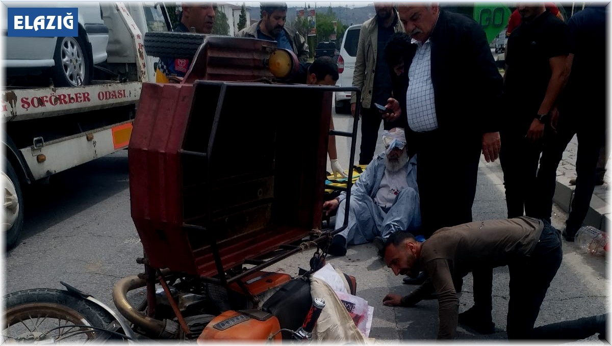 Elazığ'da sepetli motor devrildi: 1 yaralı