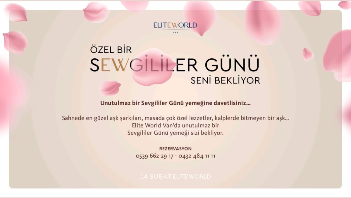 Elite World Van Otel Sevgililer Günü'ne hazır