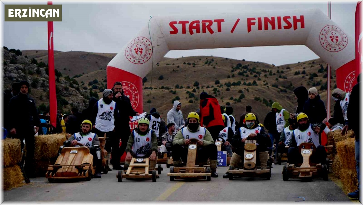 Erzincan'da Formulaz tahta araba yarışları düzenlendi