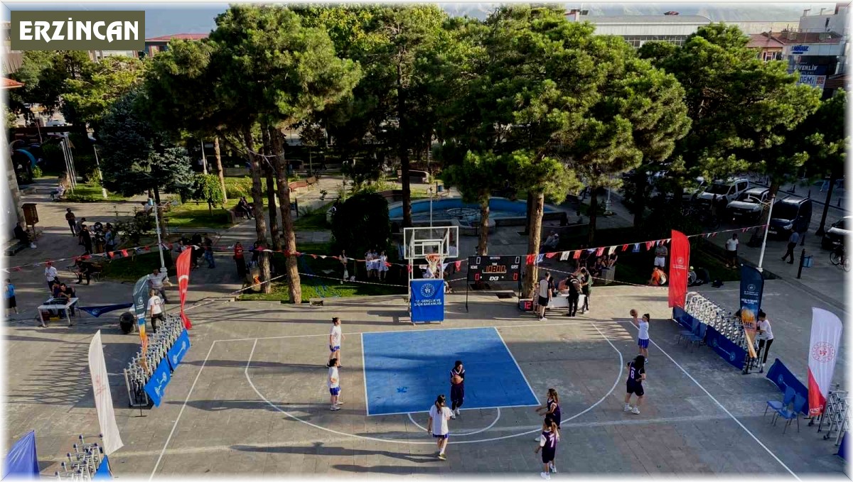 Erzincan'da sokaklar basketbol sahasına döndü