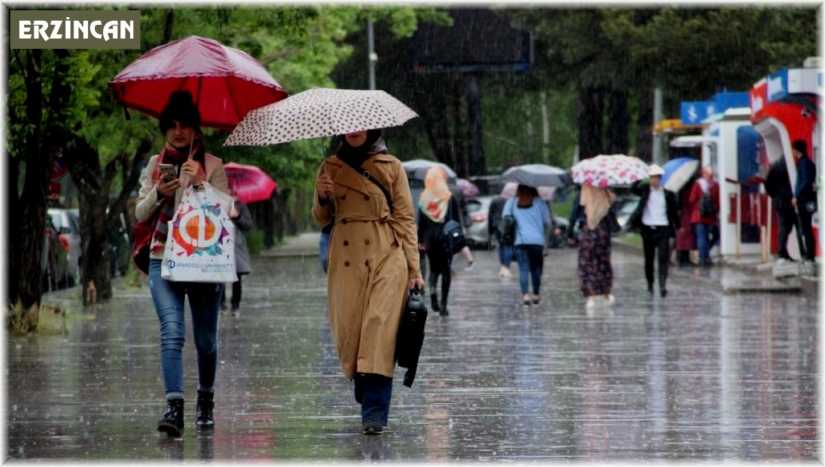 Erzincan ve çevrelerinde gök gürültülü sağanak yağış uyarısı