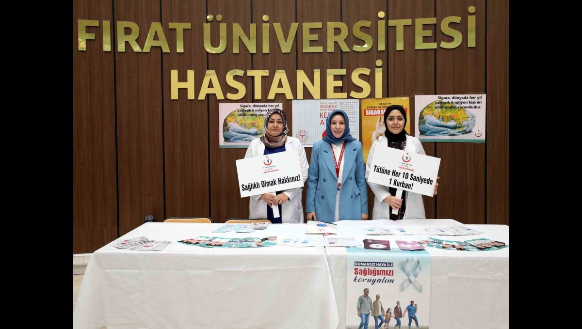 Fırat Üniversitesinde 'sigara bırakma' standı kuruldu