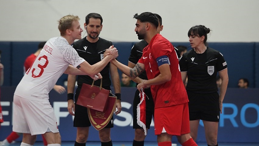 Futsal A Millî Takımı 2026 Avrupa Şampiyonası ilk maçı için ETÜ'de parkeye çıktı