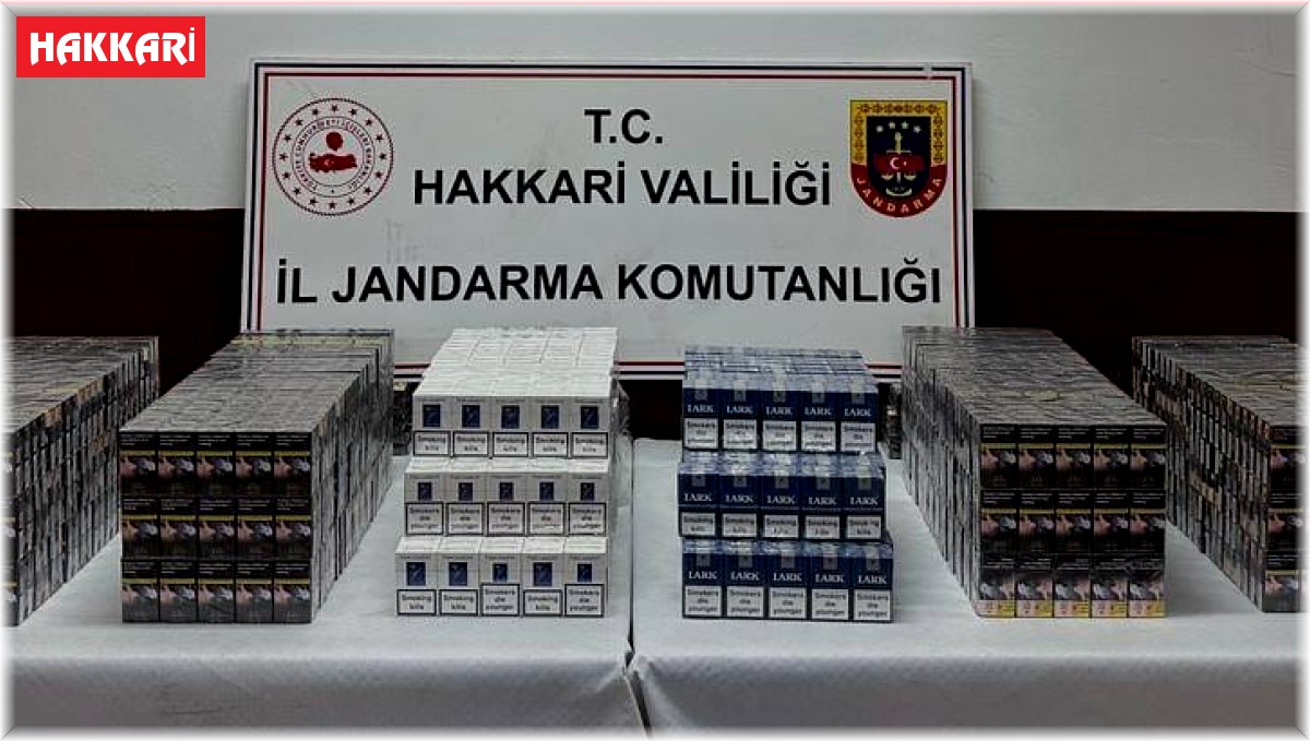 Hakkari'de 2 bin 640 paket sigara ele geçirildi