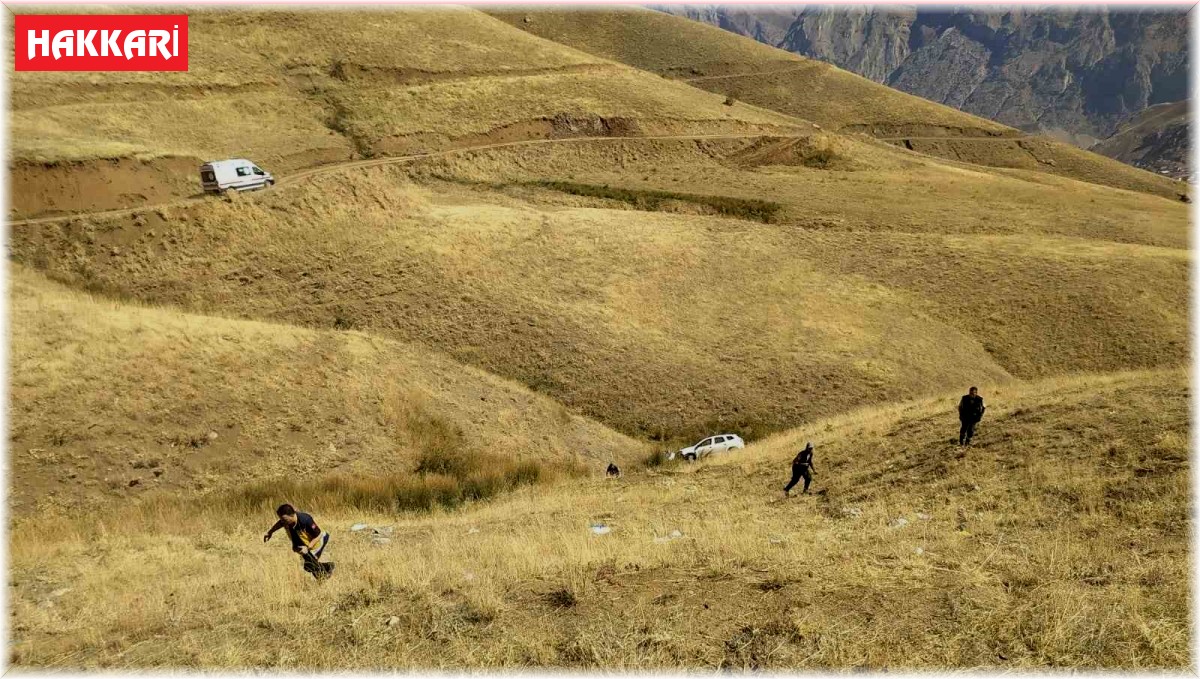 Hakkari'de araç şarampole yuvarlandı: 1 yaralı