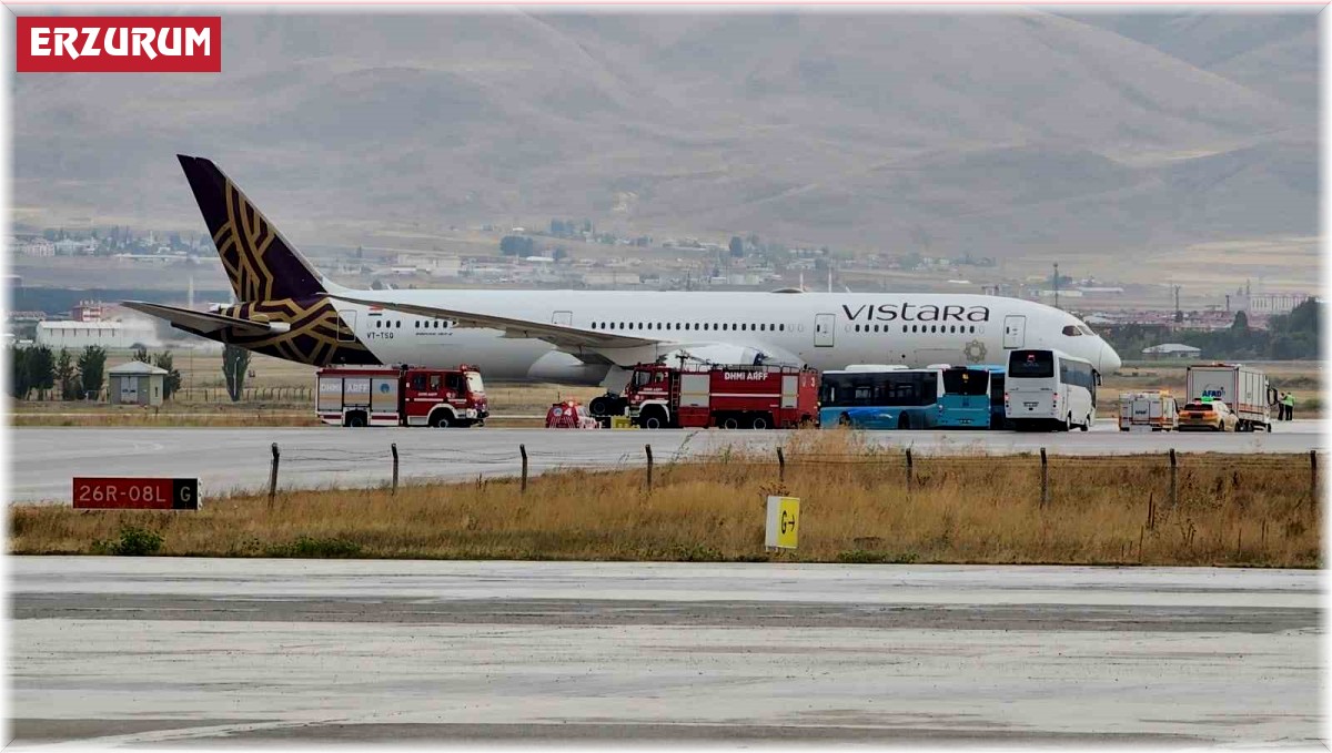 Hindistan uçağına bomba ihbarı: Erzurum Havalimanı'na acil iniş yaptı