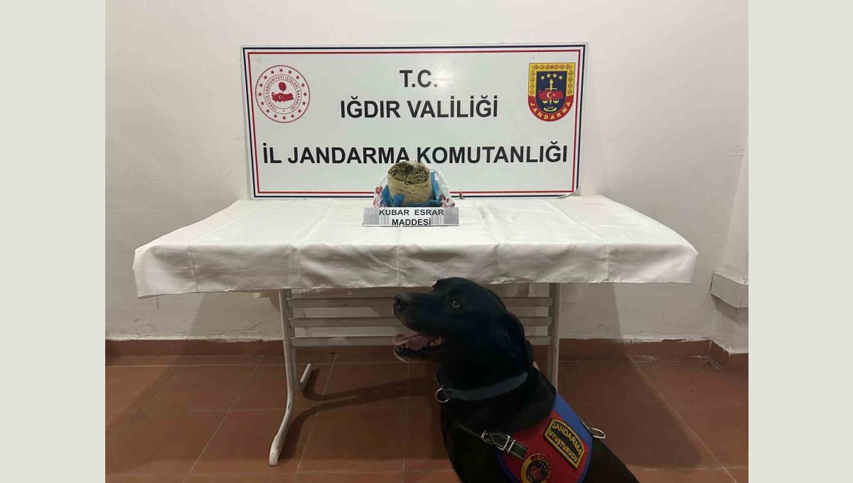 Iğdır'da 1 kilogram kubar esrar ele geçirildi