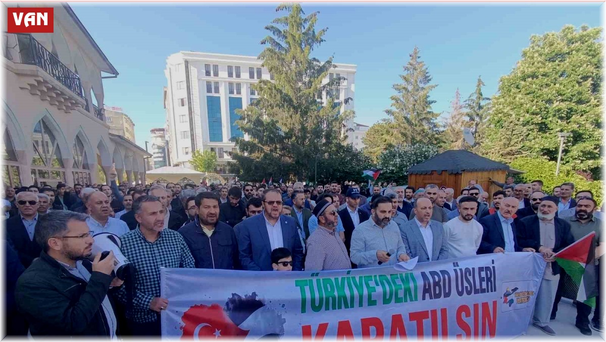 İsrail'in çadır kentteki katliamı Van'da protesto edildi