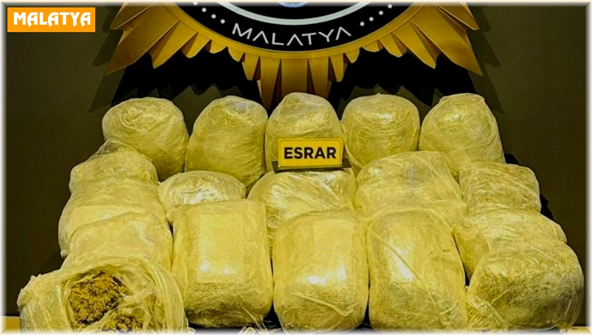 Malatya'da 46 kilo esrar ele geçirildi