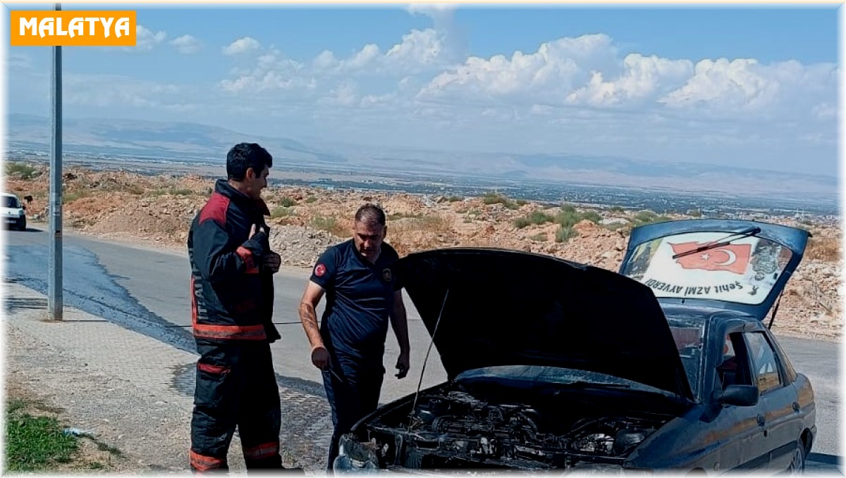 Malatya'da araç yangını