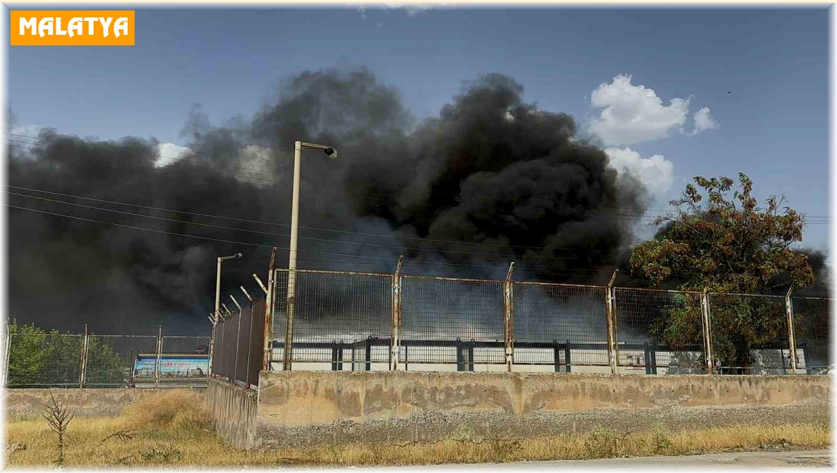 Malatya'da korkutan konteyner yangını