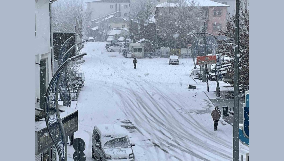 Malazgirt'te kar yağışı