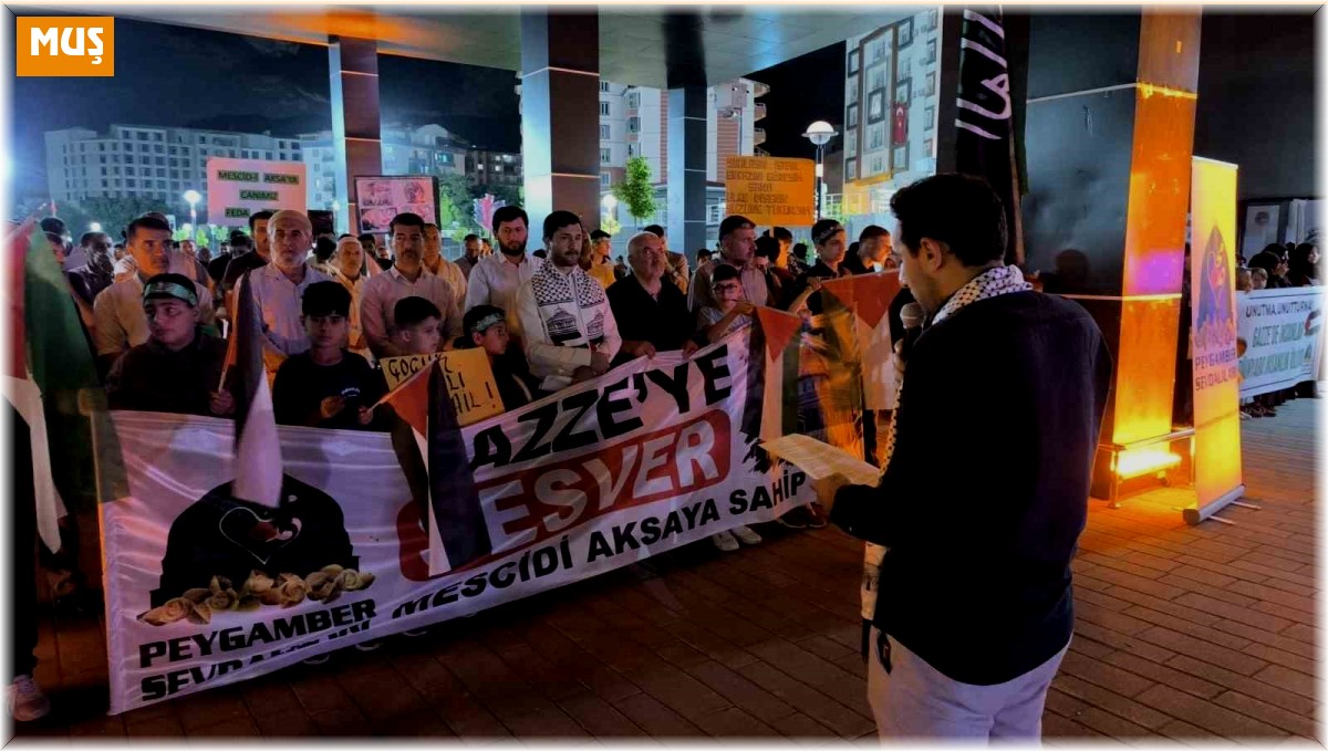 Muş'ta İsrail'in saldırıları protesto edildi