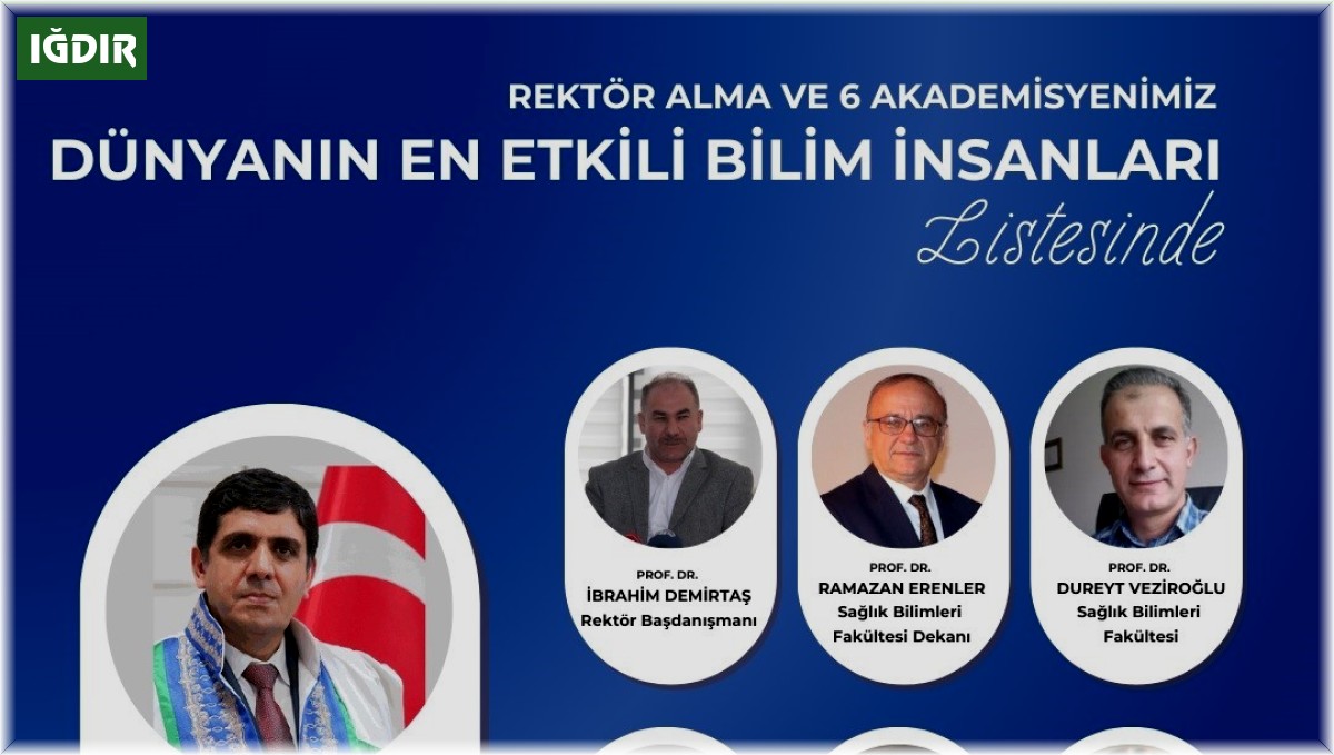 Rektör Alma ve 6 akademisyen dünyanın en etkili bilim insanları listesinde