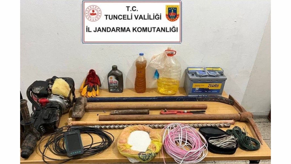 Tunceli'de, amonyum-potasyum nitratla kazı yapan 5 kişi yakalandı