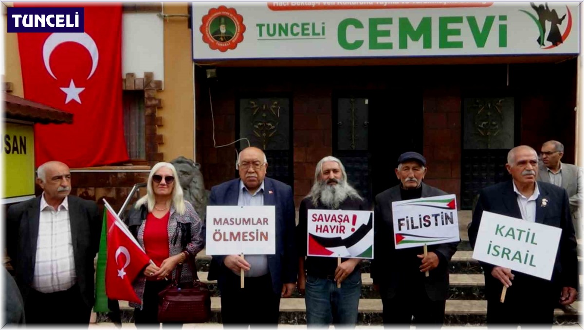 Tunceli'de cemevinden İsrail'e protesto, Filistin'e destek