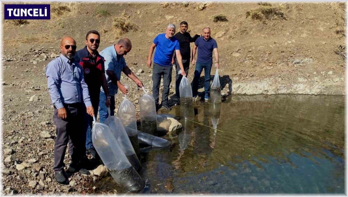 Tunceli'de doğal göle, 80 bin pullu yavru sazan bırakıldı