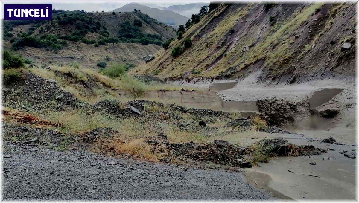 Tunceli'de sağanak sel neden oldu, o anlar kamerada