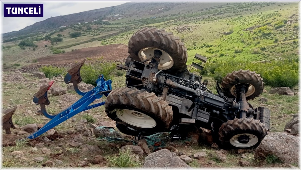 Tunceli'de traktör şarampole yuvarlandı: 1 yaralı