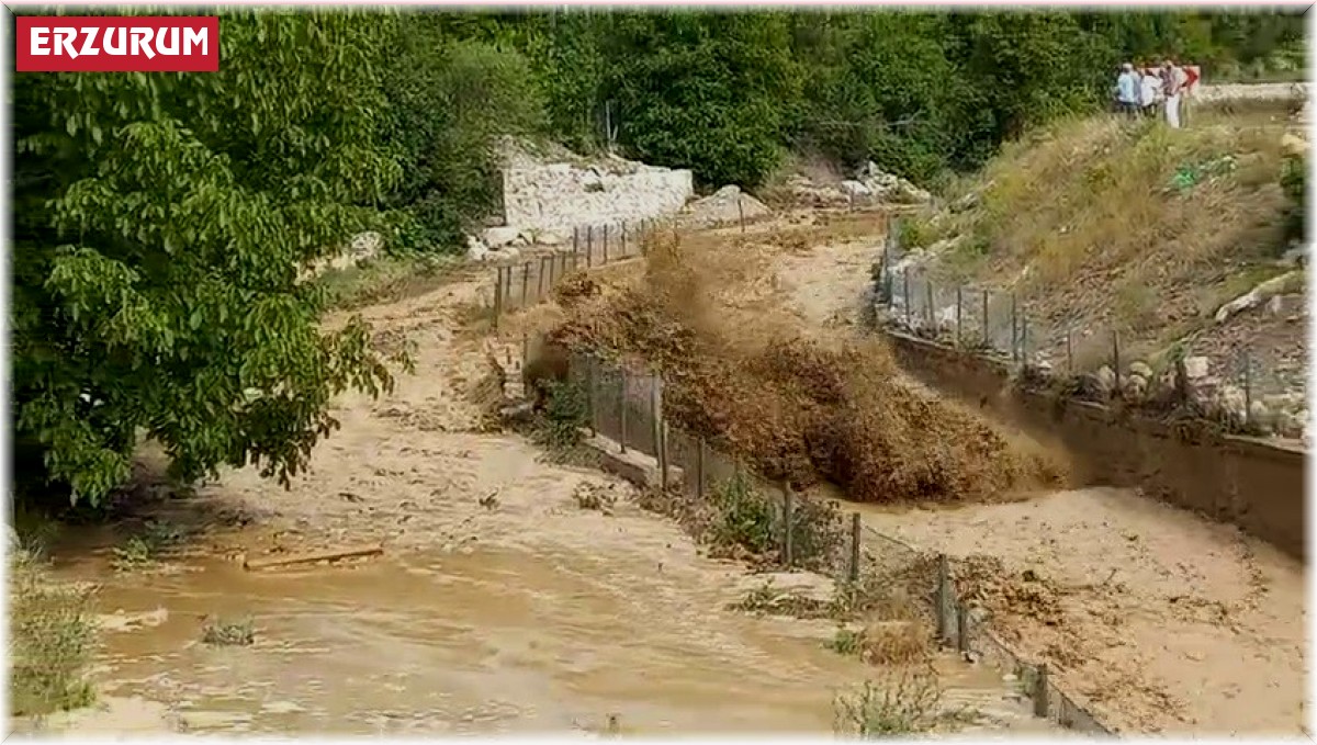 Uzundere'de sulama göleti kapaklarının açılmasıyla sel yaşandı