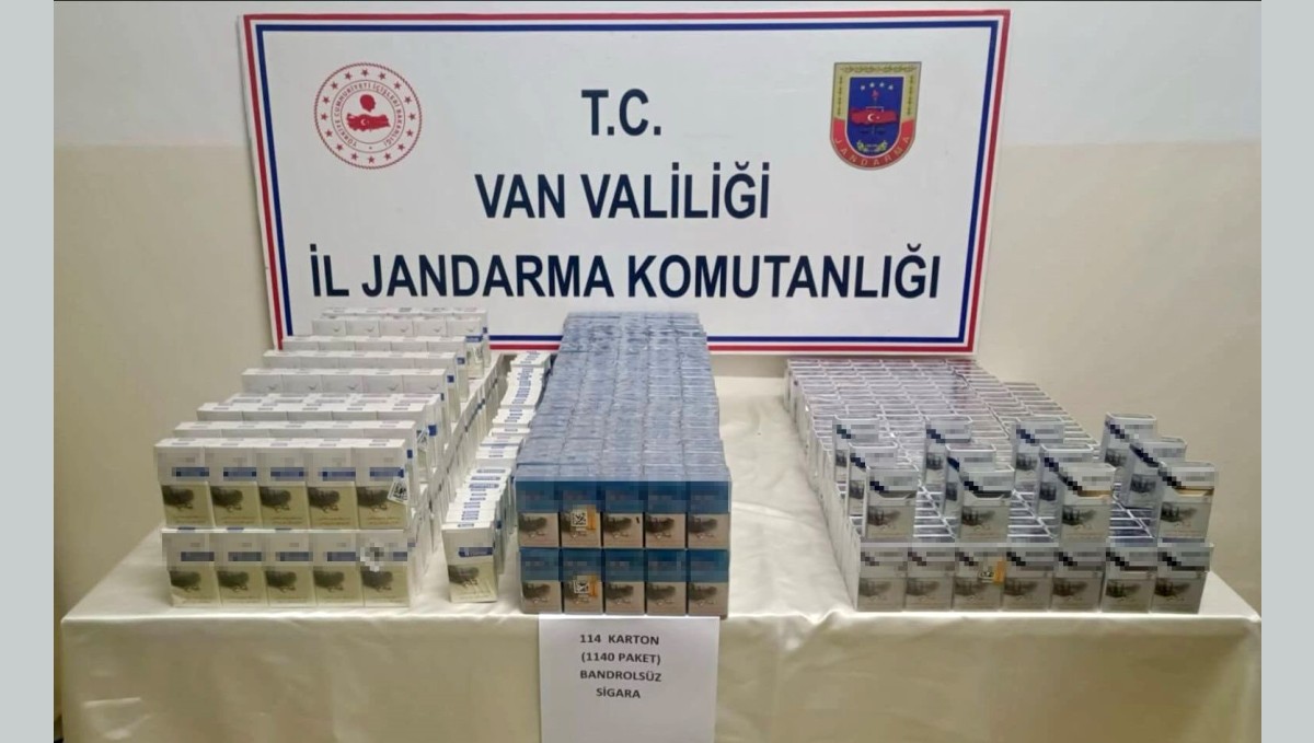 Van'da bin 340 paket kaçak sigara ele geçirildi