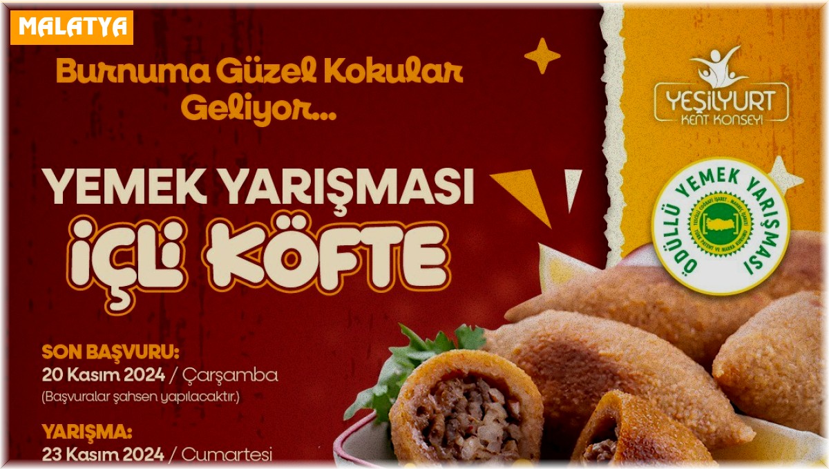 Yeşilyurt'ta içli köfte yemek yarışması