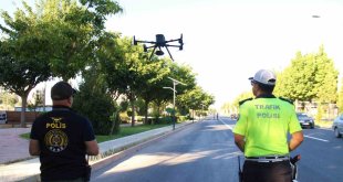 Elazığ'da dron destekli trafik denetimi