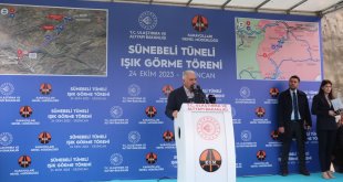 Binali Yıldırım, Erzincan'daki Sünebeli Tüneli Işık Görme Töreni'nde konuştu: