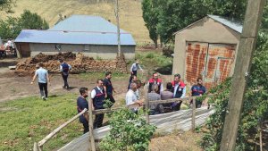 Tutak'ta yaşanan sel felaketinin ardından hasar tespiti